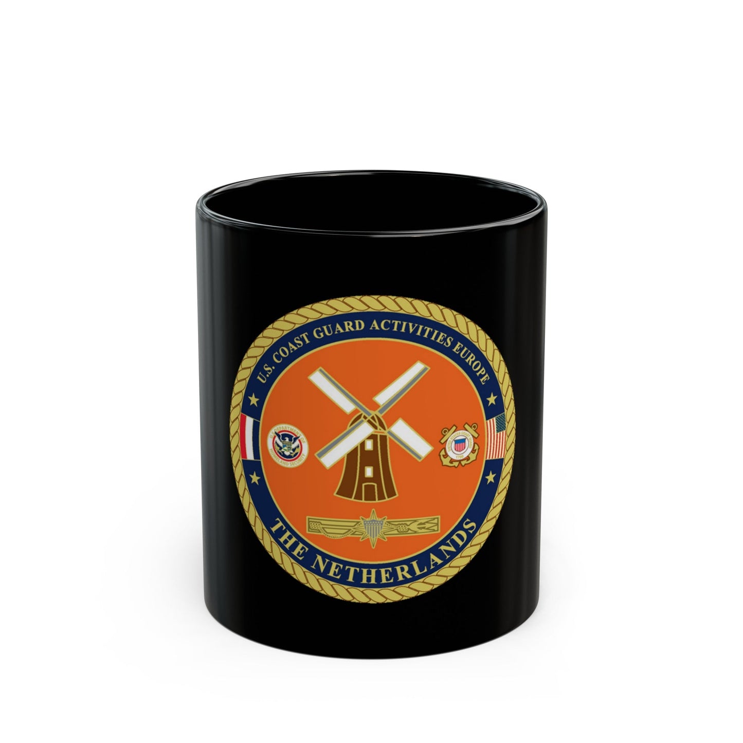 USCG ACTEURO The Netherlands (U.S. Coast Guard) Black Coffee Mug-11oz-The Sticker Space