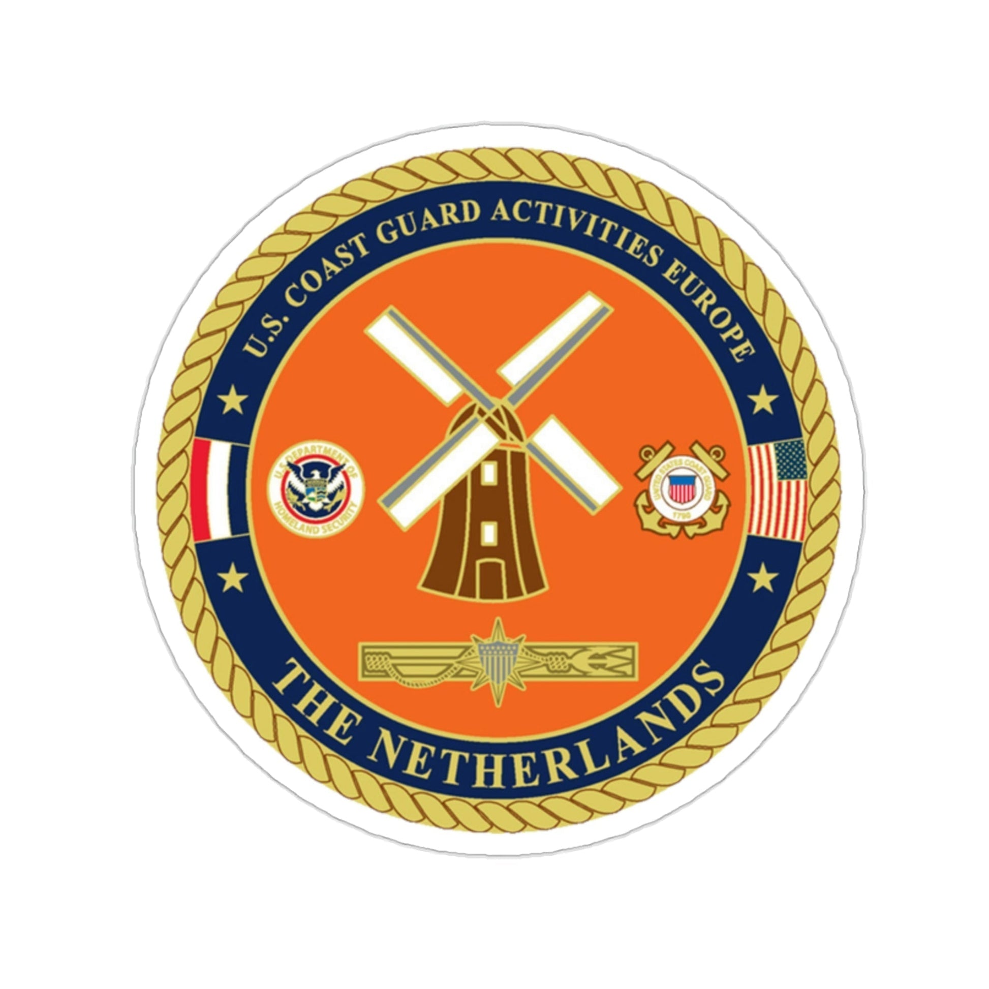 USCG ACTEURO The Netherlands (U.S. Coast Guard) STICKER Vinyl Die-Cut Decal-2 Inch-The Sticker Space