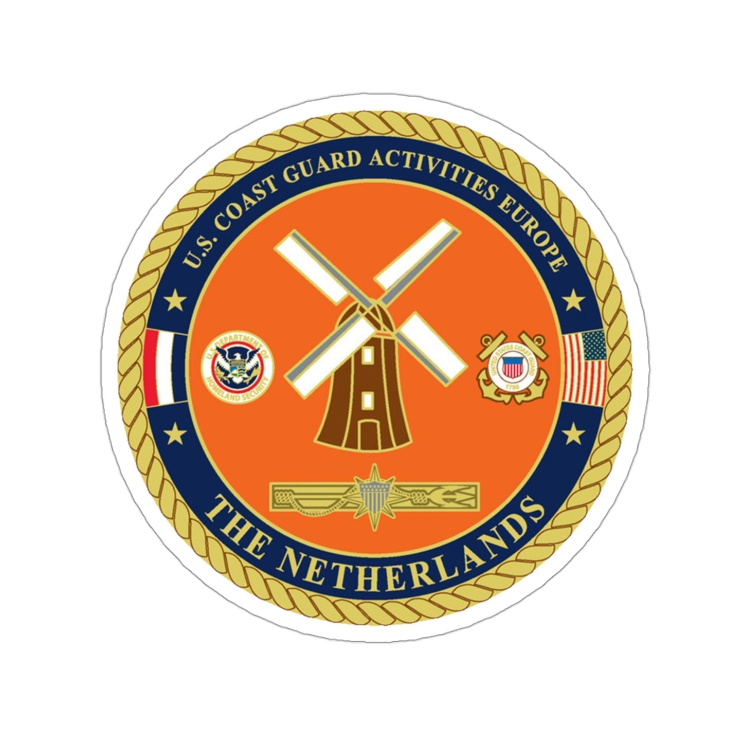 USCG ACTEURO The Netherlands (U.S. Coast Guard) STICKER Vinyl Die-Cut Decal-3 Inch-The Sticker Space