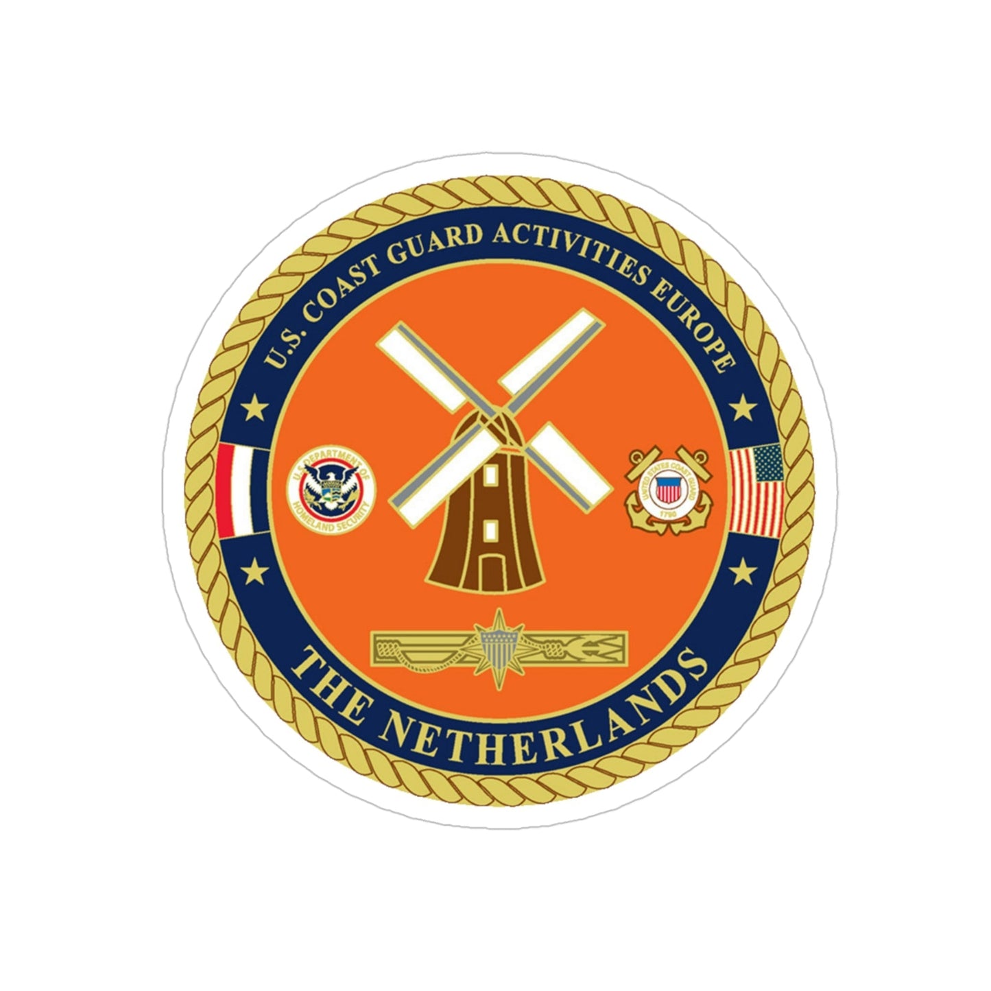 USCG ACTEURO The Netherlands (U.S. Coast Guard) Transparent STICKER Die-Cut Vinyl Decal-4 Inch-The Sticker Space