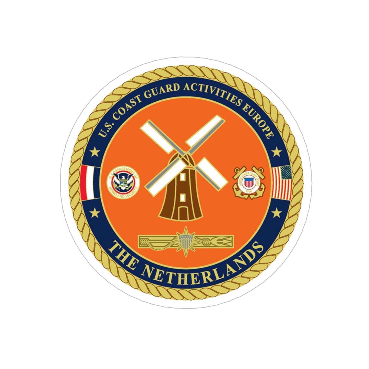 USCG ACTEURO The Netherlands (U.S. Coast Guard) Transparent STICKER Die-Cut Vinyl Decal-6 Inch-The Sticker Space