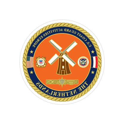 USCG ACTEURO The Netherlands (U.S. Coast Guard) REVERSE PRINT Transparent Die-Cut STICKER 2 Inch Die-Cut Transparent - The Sticker Space