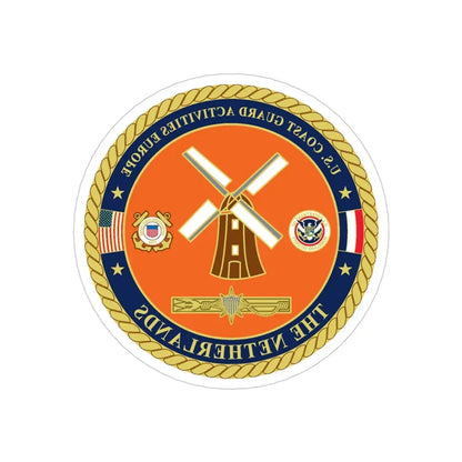 USCG ACTEURO The Netherlands (U.S. Coast Guard) REVERSE PRINT Transparent Die-Cut STICKER 4 Inch Die-Cut Transparent - The Sticker Space