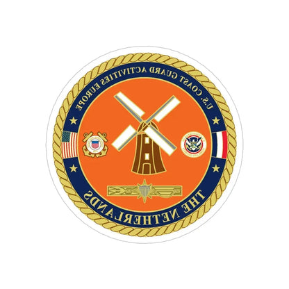 USCG ACTEURO The Netherlands (U.S. Coast Guard) REVERSE PRINT Transparent Die-Cut STICKER 6 Inch Die-Cut Transparent - The Sticker Space