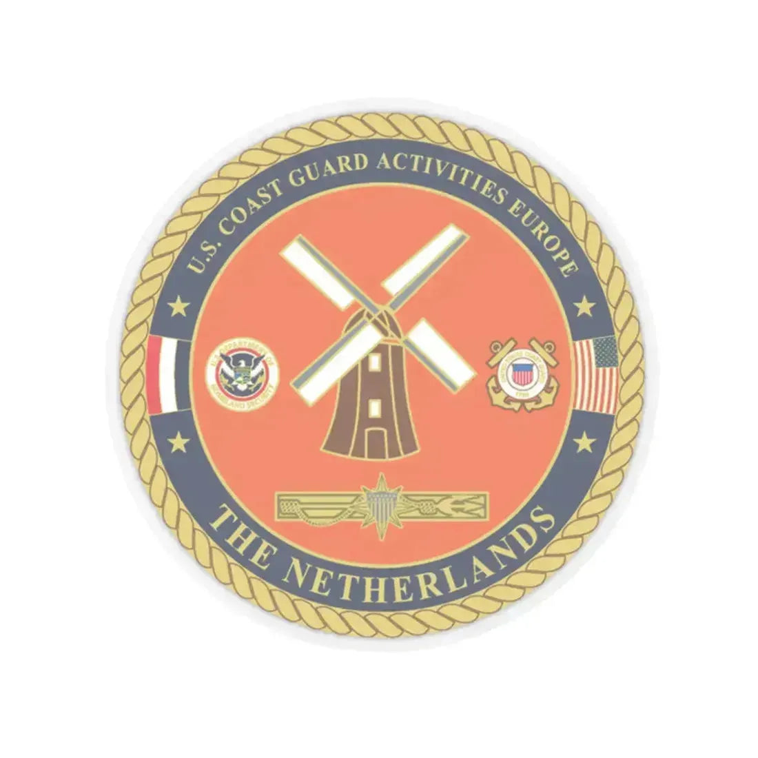 USCG ACTEURO The Netherlands (U.S. Coast Guard) STICKER Vinyl Kiss-Cut Decal 2 Inch Transparent - The Sticker Space