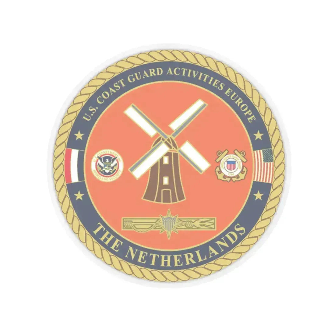 USCG ACTEURO The Netherlands (U.S. Coast Guard) STICKER Vinyl Kiss-Cut Decal 3 Inch Transparent - The Sticker Space