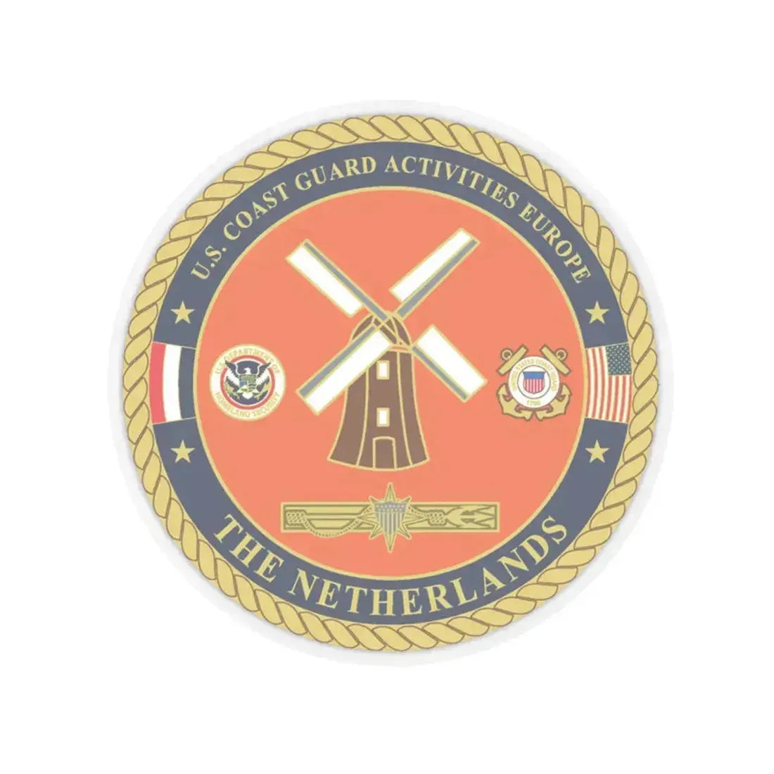 USCG ACTEURO The Netherlands (U.S. Coast Guard) STICKER Vinyl Kiss-Cut Decal 6 Inch Transparent - The Sticker Space