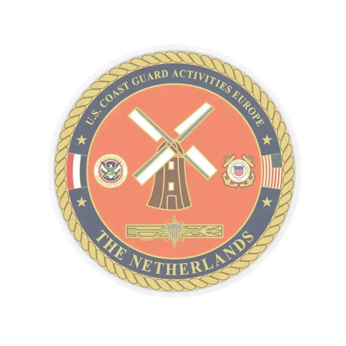 USCG ACTEURO The Netherlands (U.S. Coast Guard) STICKER Vinyl Kiss-Cut Decal 6 Inch Transparent - The Sticker Space