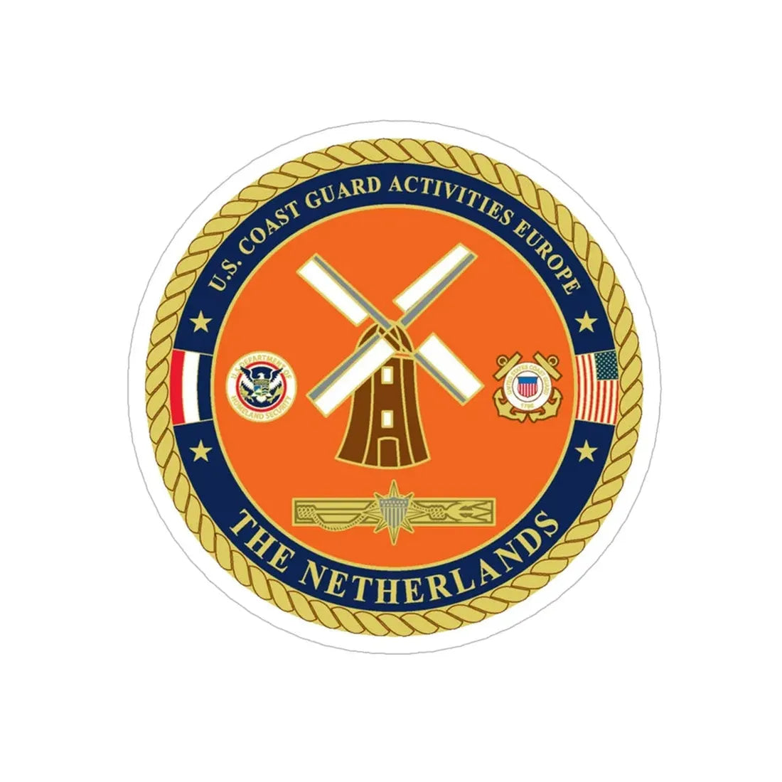 USCG ACTEURO The Netherlands (U.S. Coast Guard) Transparent STICKER Die-Cut Vinyl Decal 6 Inch - The Sticker Space