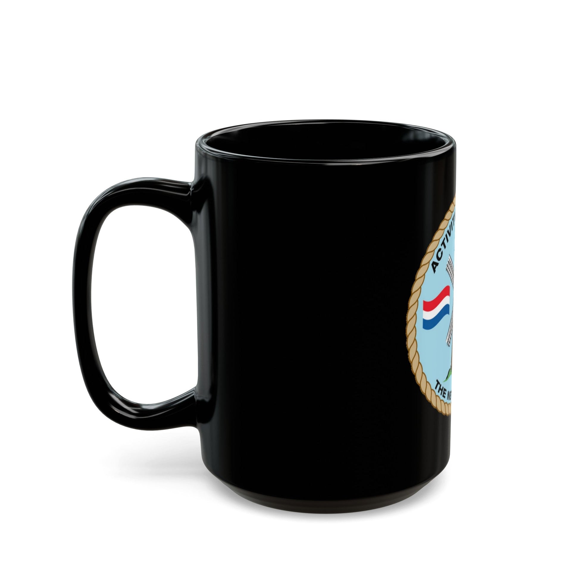 USCG Activities Europe the Netherlands (U.S. Coast Guard) Black Coffee Mug-The Sticker Space