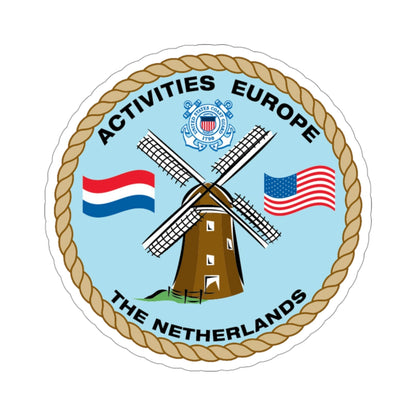 USCG Activities Europe the Netherlands (U.S. Coast Guard) STICKER Vinyl Die-Cut Decal-3 Inch-The Sticker Space