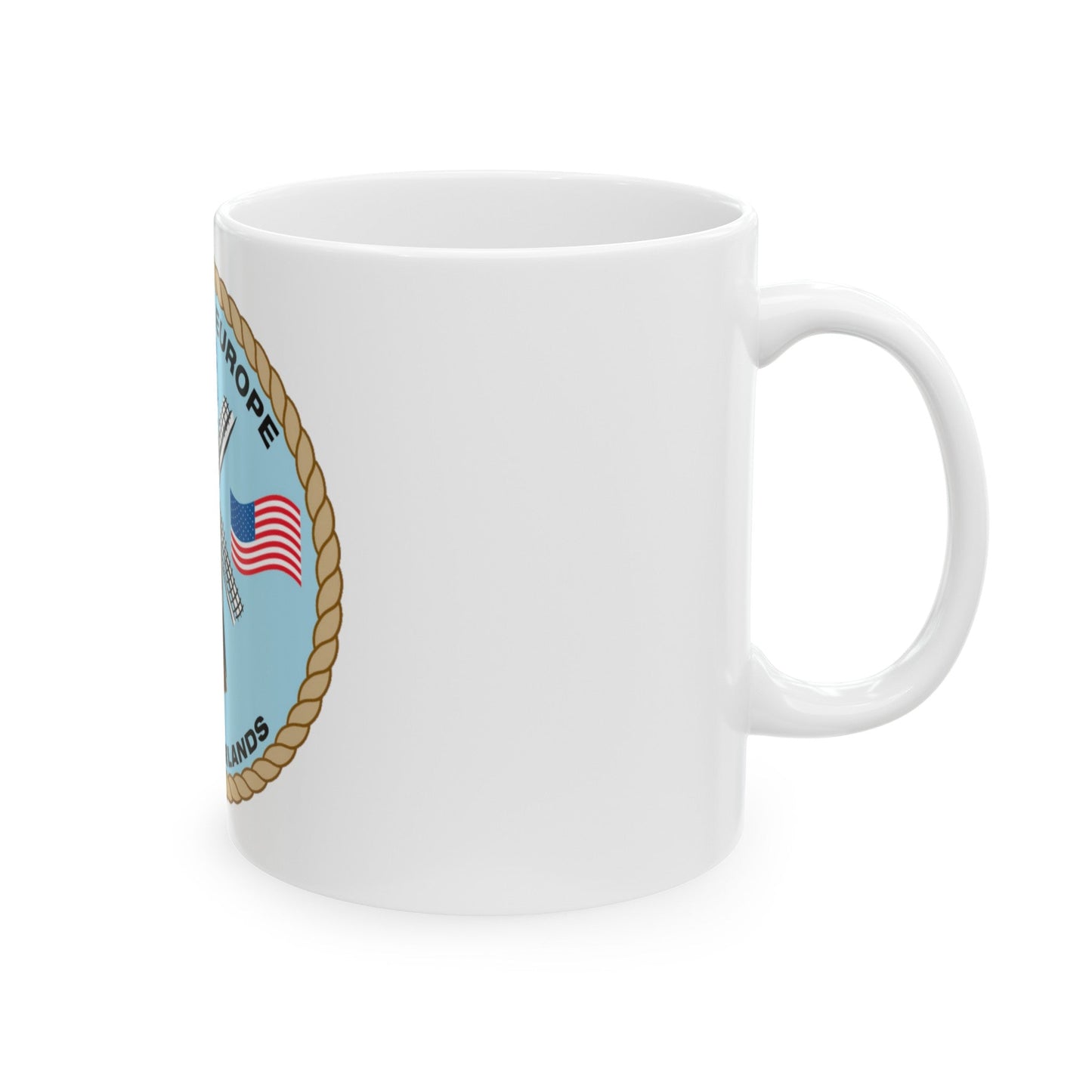 USCG Activities Europe the Netherlands (U.S. Coast Guard) White Coffee Mug-The Sticker Space