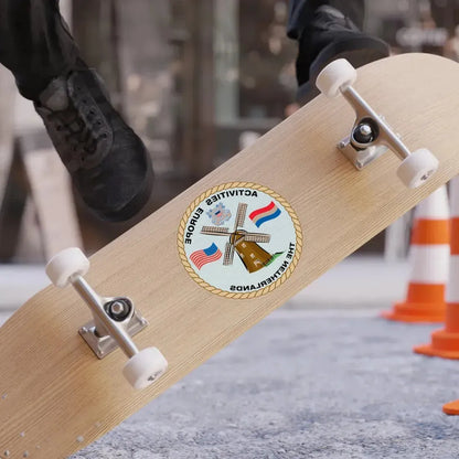 USCG Activities Europe the Netherlands (U.S. Coast Guard) REVERSE PRINT Transparent Die-Cut STICKER - The Sticker Space