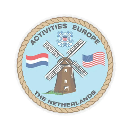 USCG Activities Europe the Netherlands (U.S. Coast Guard) STICKER Vinyl Kiss-Cut Decal 2 Inch Transparent - The Sticker Space