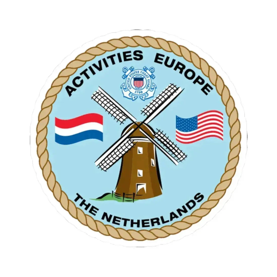USCG Activities Europe the Netherlands (U.S. Coast Guard) STICKER Vinyl Kiss-Cut Decal 2 Inch White - The Sticker Space