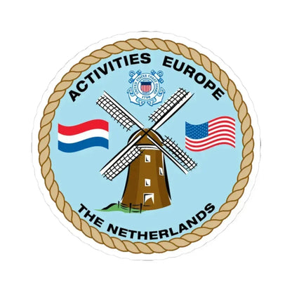 USCG Activities Europe the Netherlands (U.S. Coast Guard) STICKER Vinyl Kiss-Cut Decal 3 Inch White - The Sticker Space