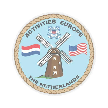 USCG Activities Europe the Netherlands (U.S. Coast Guard) STICKER Vinyl Kiss-Cut Decal 4 Inch Transparent - The Sticker Space