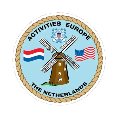USCG Activities Europe the Netherlands (U.S. Coast Guard) STICKER Vinyl Kiss-Cut Decal 6 Inch White - The Sticker Space