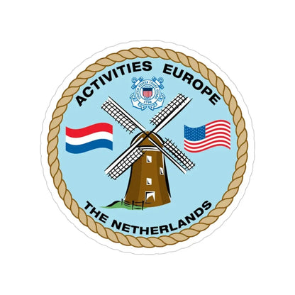 USCG Activities Europe the Netherlands (U.S. Coast Guard) Transparent STICKER Die-Cut Vinyl Decal 5 Inch - The Sticker Space