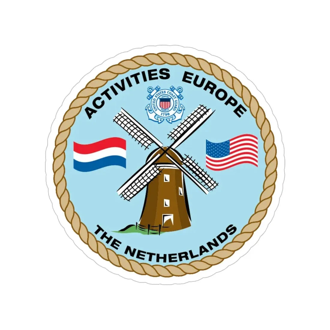USCG Activities Europe the Netherlands (U.S. Coast Guard) Transparent STICKER Die-Cut Vinyl Decal 6 Inch - The Sticker Space