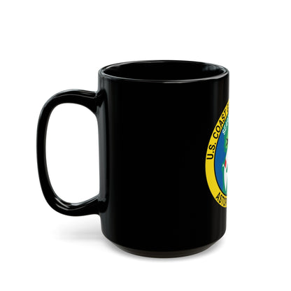 USCG Air Station Astoria (U.S. Coast Guard) Black Coffee Mug-The Sticker Space