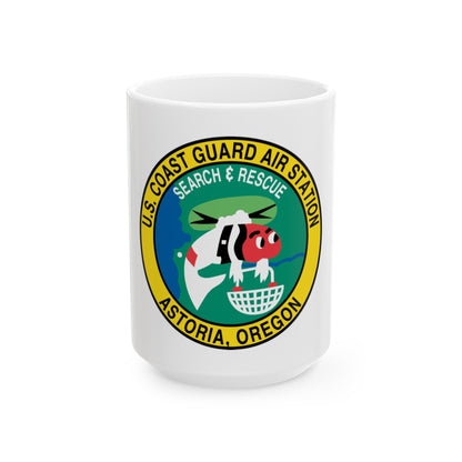 USCG Air Station Astoria (U.S. Coast Guard) White Coffee Mug-15oz-The Sticker Space