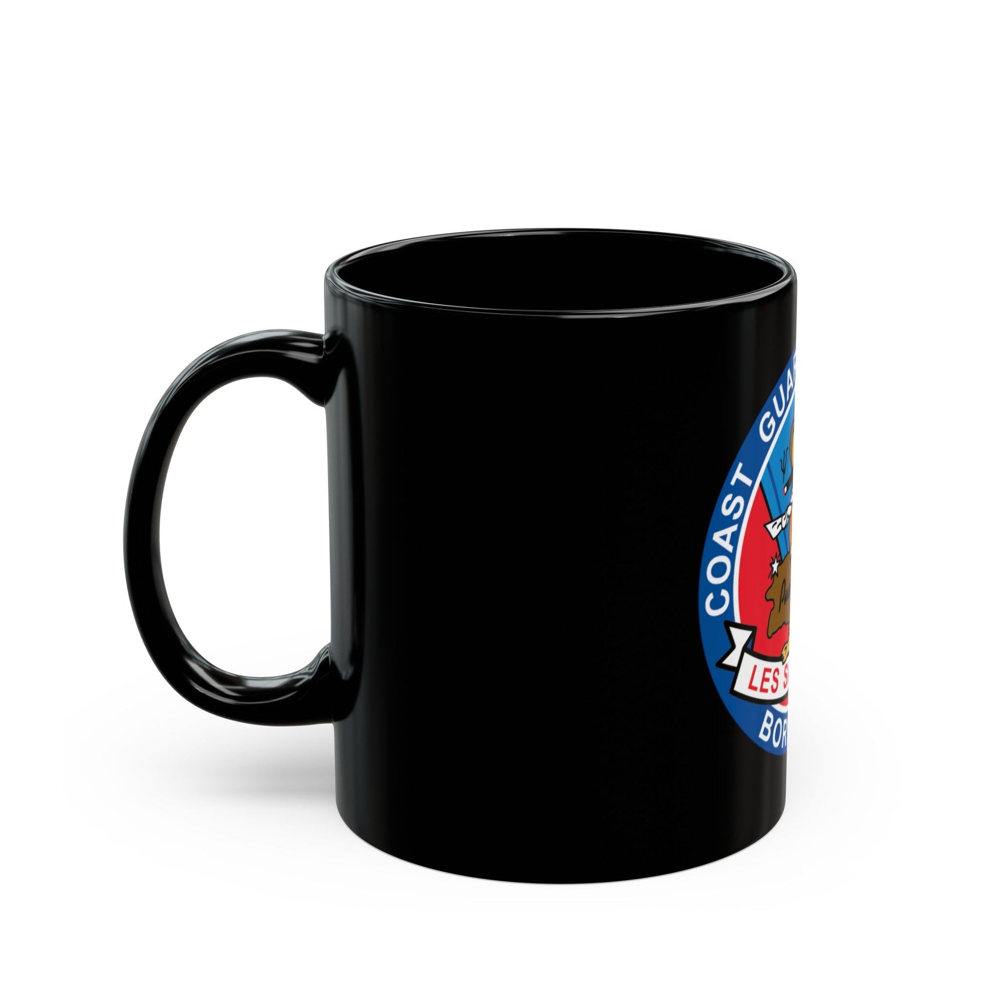 USCG Air Station Borinquen Les SAR Frog (U.S. Coast Guard) Black Coffee Mug-The Sticker Space