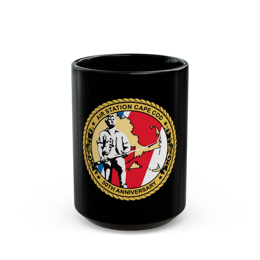 USCG Air Station CAPE COD (U.S. Coast Guard) Black Coffee Mug-15oz-The Sticker Space