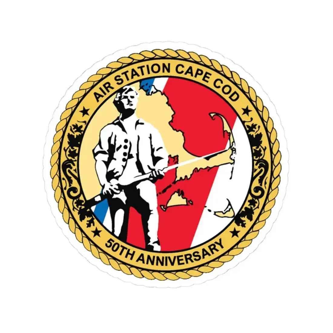 USCG Air Station CAPE COD (U.S. Coast Guard) STICKER Vinyl Kiss-Cut Decal 3 Inch White - The Sticker Space