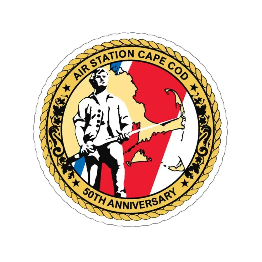 USCG Air Station CAPE COD (U.S. Coast Guard) STICKER Vinyl Kiss-Cut Decal 4 Inch White - The Sticker Space