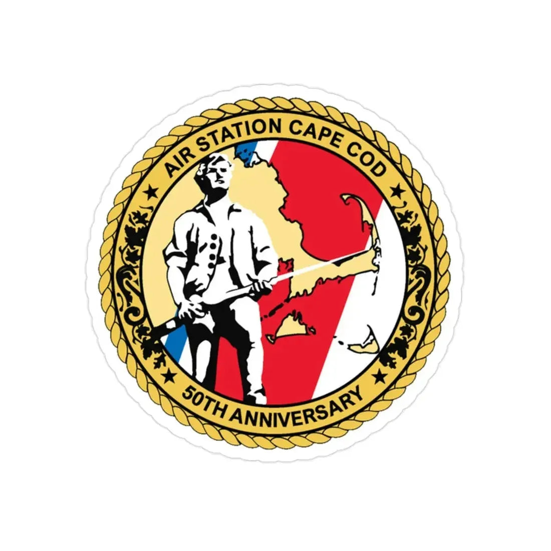USCG Air Station CAPE COD (U.S. Coast Guard) Transparent STICKER Die-Cut Vinyl Decal 2 Inch - The Sticker Space