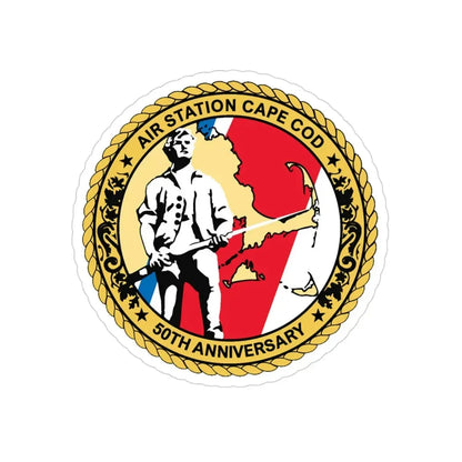 USCG Air Station CAPE COD (U.S. Coast Guard) Transparent STICKER Die-Cut Vinyl Decal 3 Inch - The Sticker Space