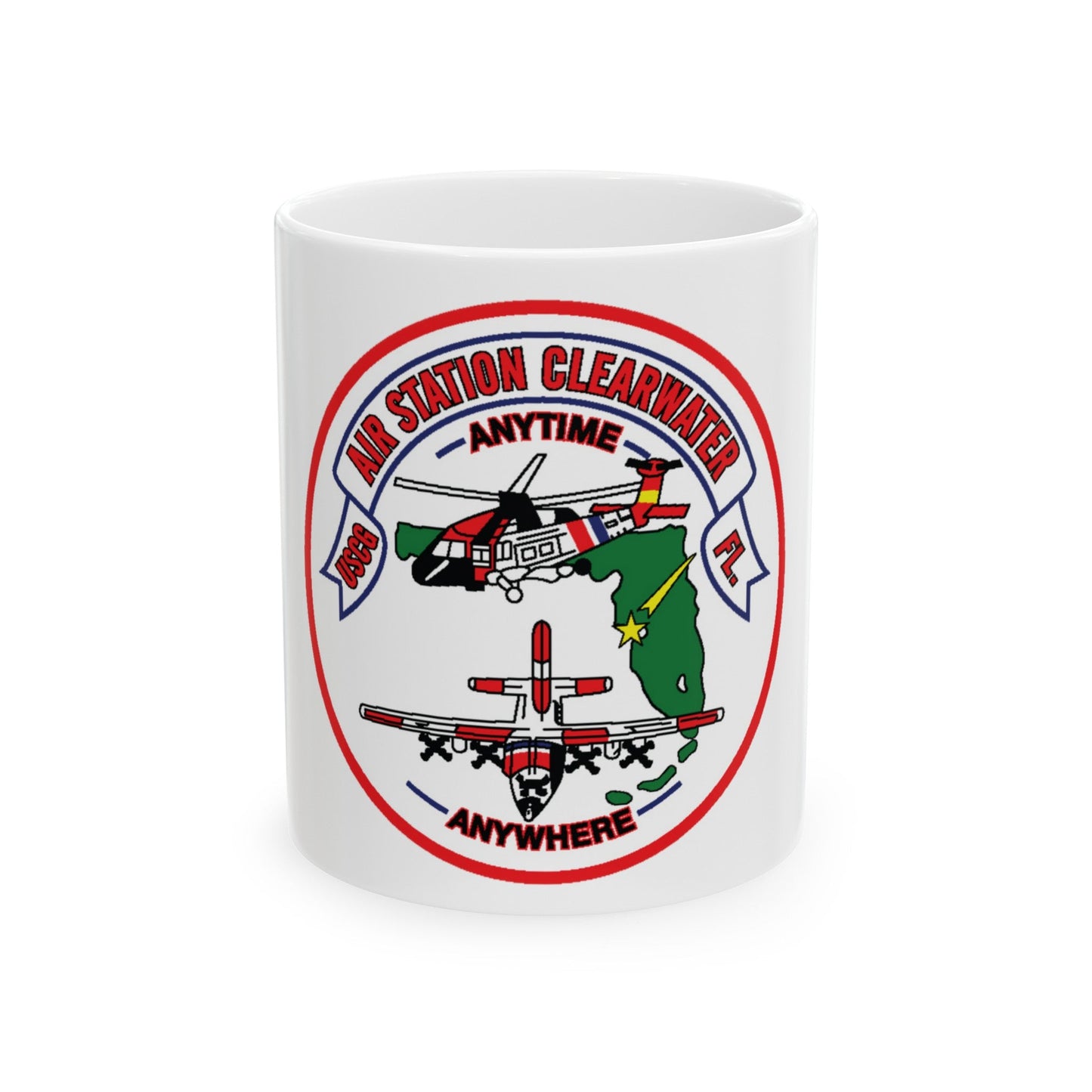 USCG Air Station Clearwater FL (U.S. Coast Guard) White Coffee Mug-11oz-The Sticker Space