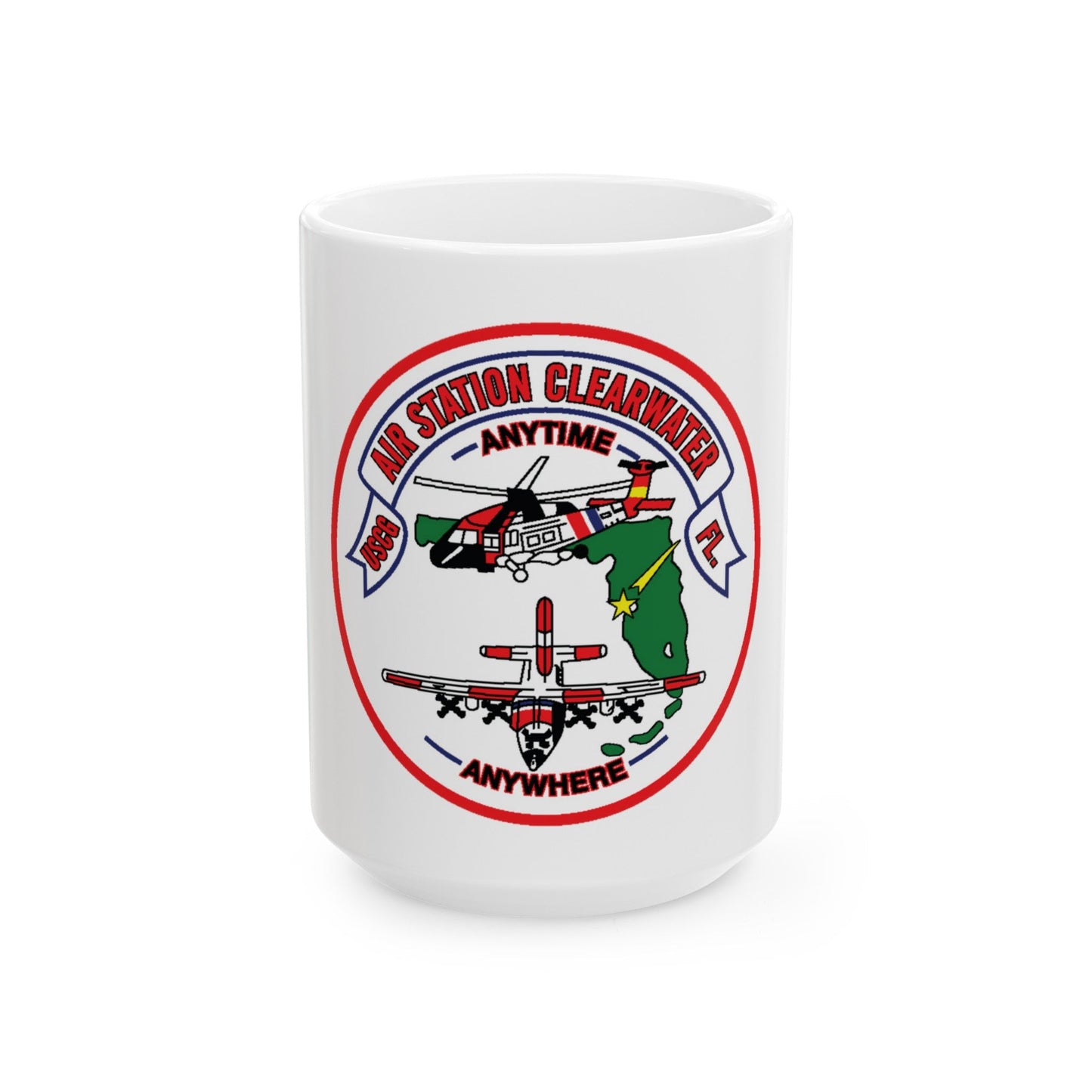 USCG Air Station Clearwater FL (U.S. Coast Guard) White Coffee Mug-15oz-The Sticker Space