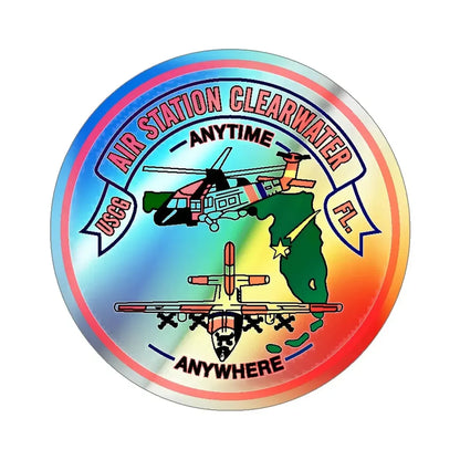 USCG Air Station Clearwater FL (U.S. Coast Guard) Holographic STICKER Die-Cut Vinyl Decal 6 Inch Holographic - The Sticker Space