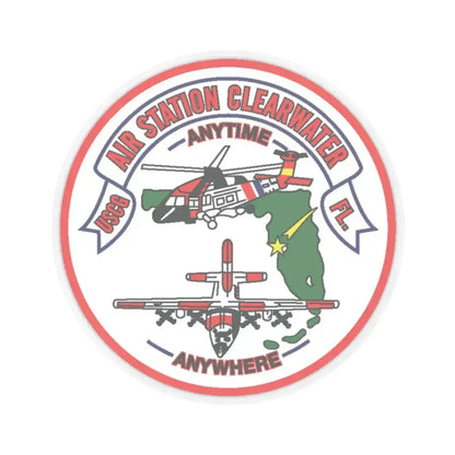 USCG Air Station Clearwater FL (U.S. Coast Guard) STICKER Vinyl Kiss-Cut Decal 2 Inch Transparent - The Sticker Space