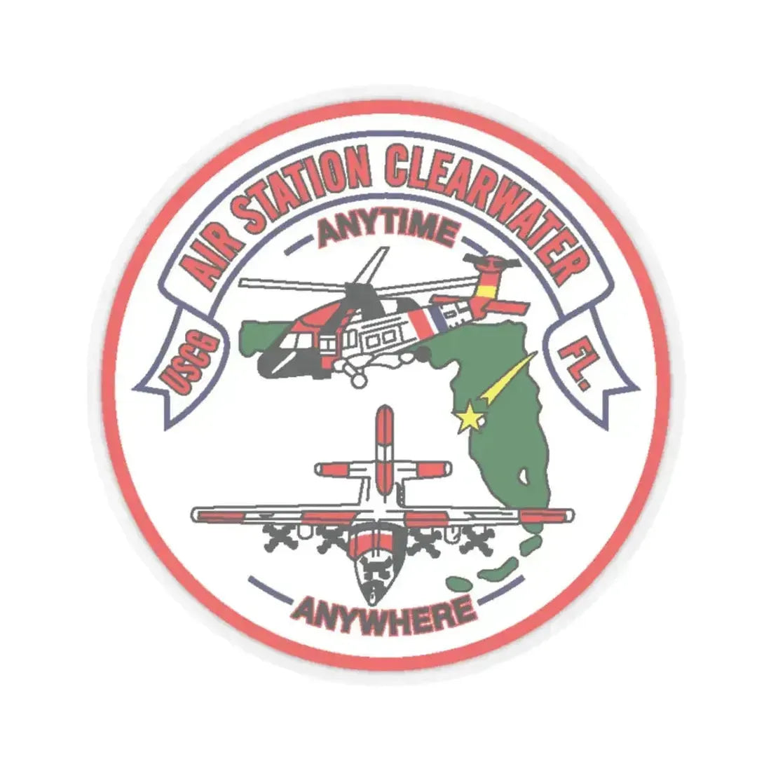 USCG Air Station Clearwater FL (U.S. Coast Guard) STICKER Vinyl Kiss-Cut Decal 3 Inch Transparent - The Sticker Space