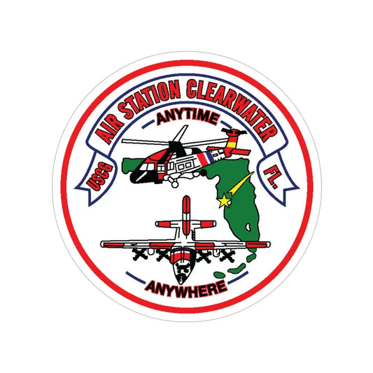 USCG Air Station Clearwater New 1996 (U.S. Coast Guard) Transparent STICKER Die-Cut Vinyl Decal 6 Inch - The Sticker Space