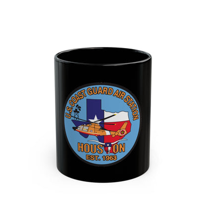 USCG Air Station Houston 2 (U.S. Coast Guard) Black Coffee Mug-11oz-The Sticker Space