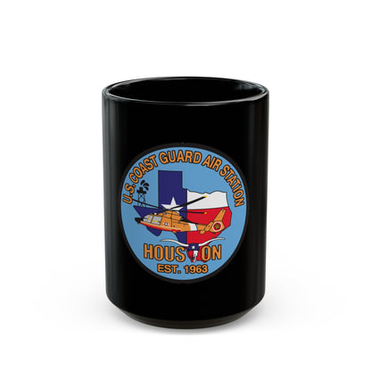 USCG Air Station Houston 2 (U.S. Coast Guard) Black Coffee Mug-15oz-The Sticker Space