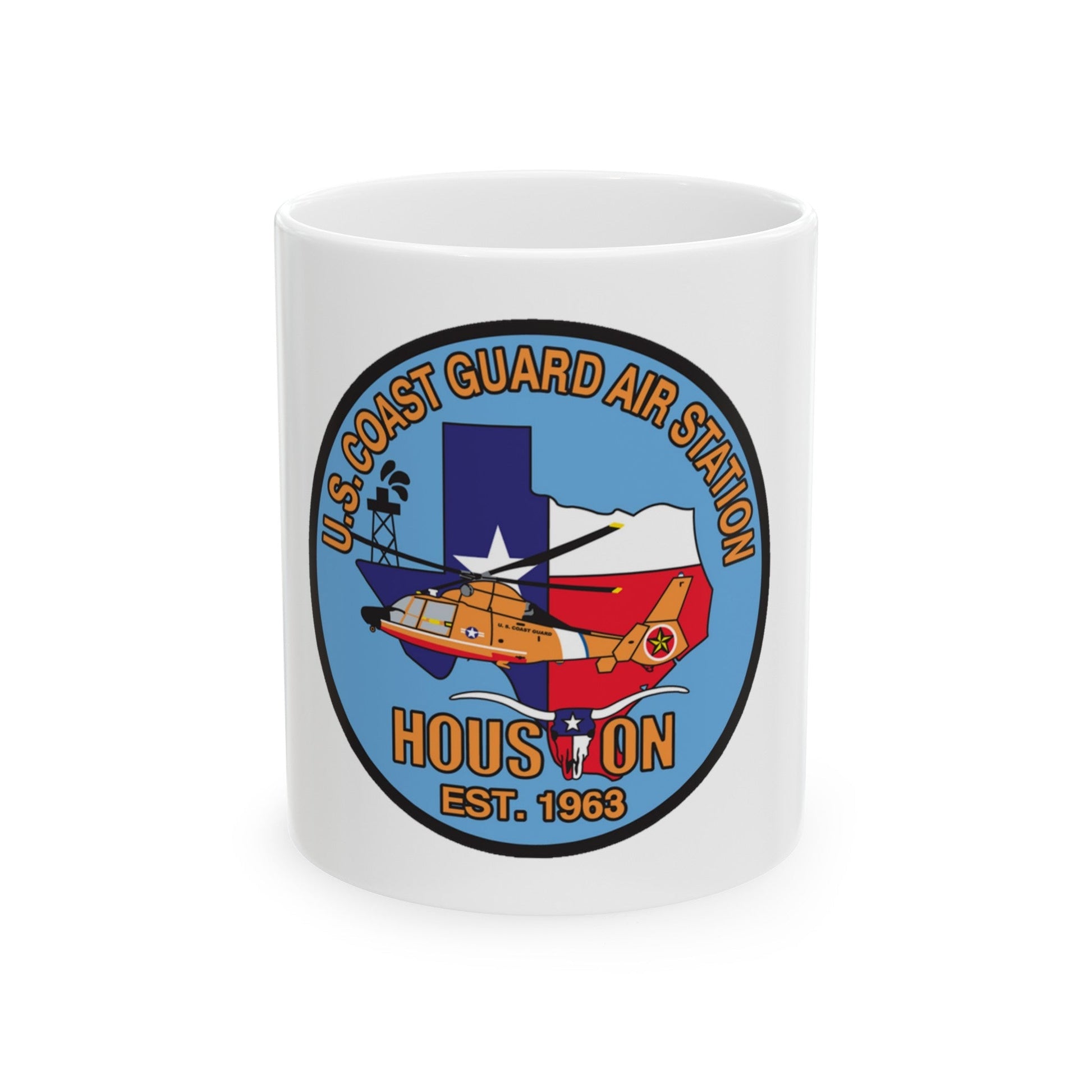 USCG Air Station Houston 2 (U.S. Coast Guard) White Coffee Mug-11oz-The Sticker Space