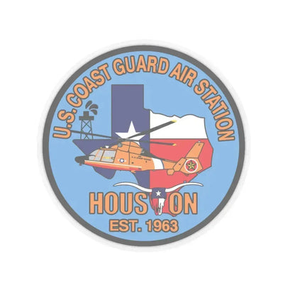USCG Air Station Houston 2 (U.S. Coast Guard) STICKER Vinyl Kiss-Cut Decal 4 Inch Transparent - The Sticker Space