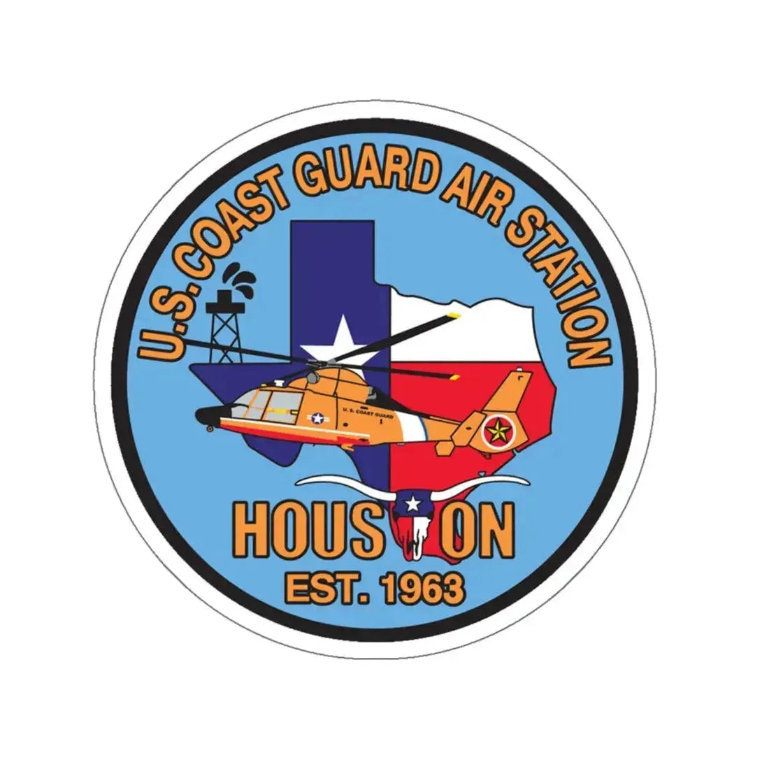 USCG Air Station Houston 2 (U.S. Coast Guard) STICKER Vinyl Kiss-Cut Decal - The Sticker Space