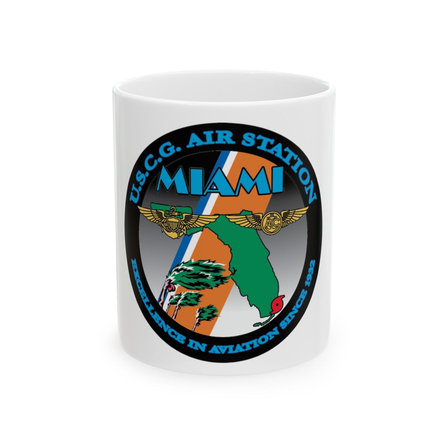 USCG Air Station Miami (U.S. Coast Guard) White Coffee Mug-11oz-The Sticker Space