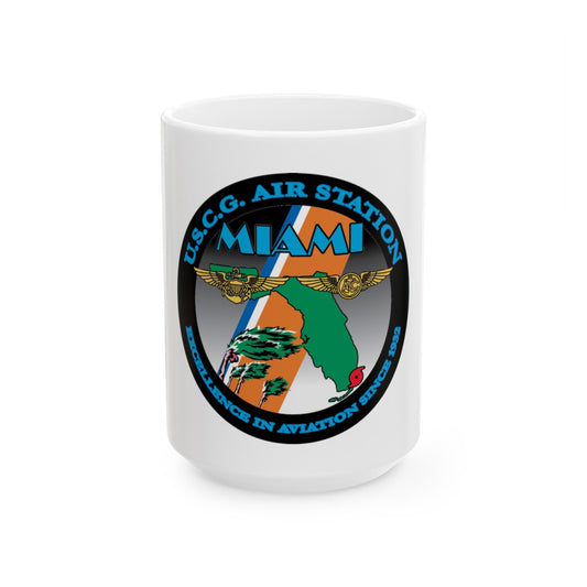 USCG Air Station Miami (U.S. Coast Guard) White Coffee Mug-15oz-The Sticker Space