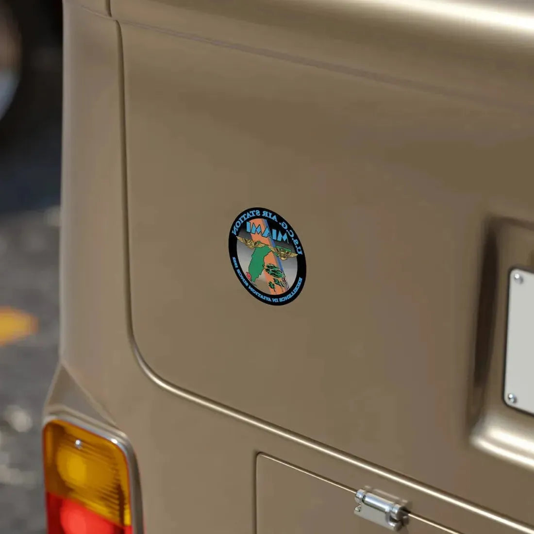 USCG Air Station Miami (U.S. Coast Guard) REVERSE PRINT Transparent Die-Cut STICKER - The Sticker Space