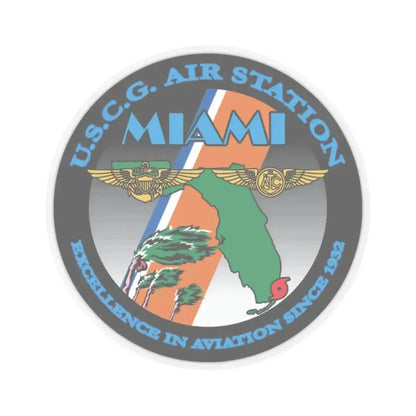 USCG Air Station Miami (U.S. Coast Guard) STICKER Vinyl Kiss-Cut Decal 2 Inch Transparent - The Sticker Space