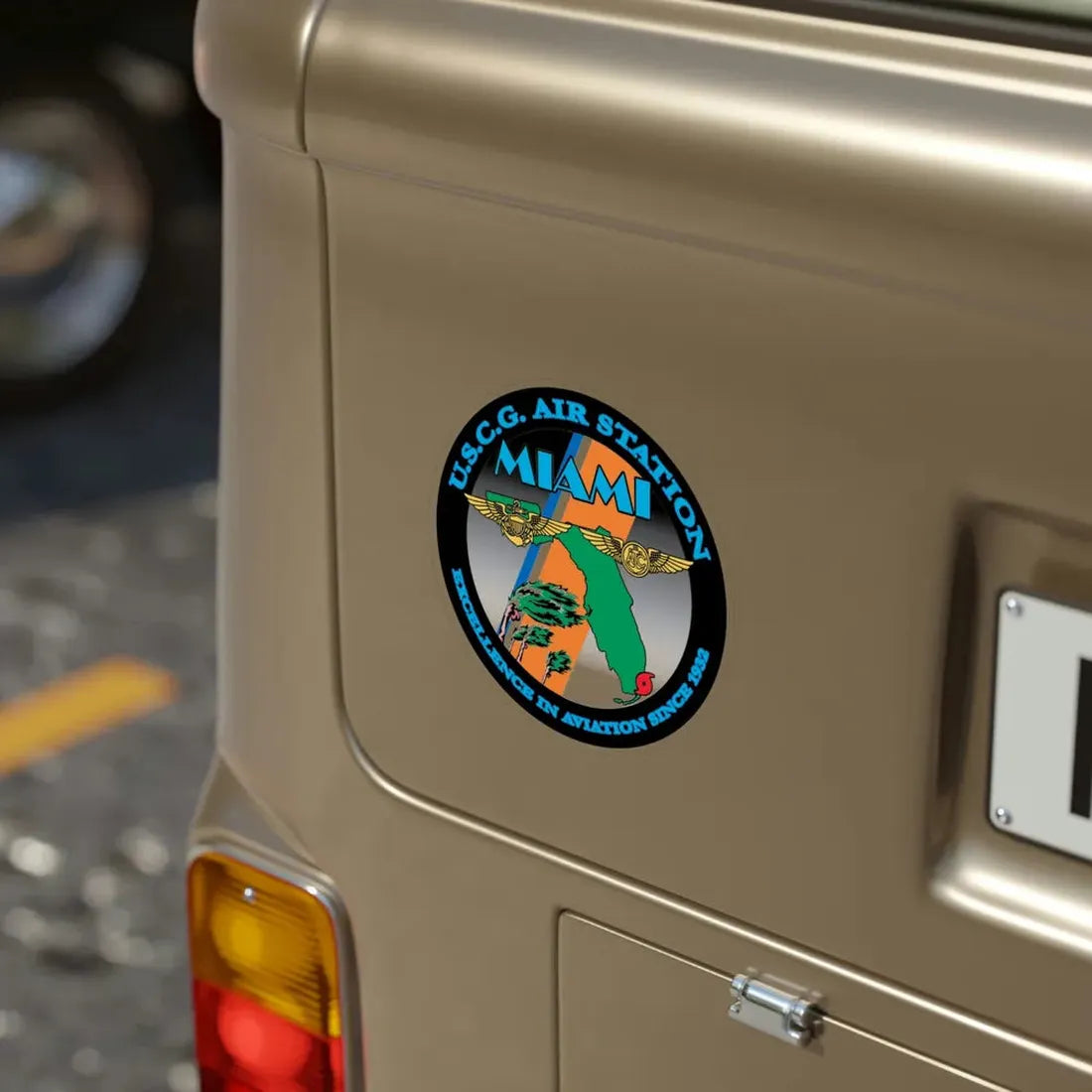 USCG Air Station Miami (U.S. Coast Guard) Transparent STICKER Die-Cut Vinyl Decal - The Sticker Space