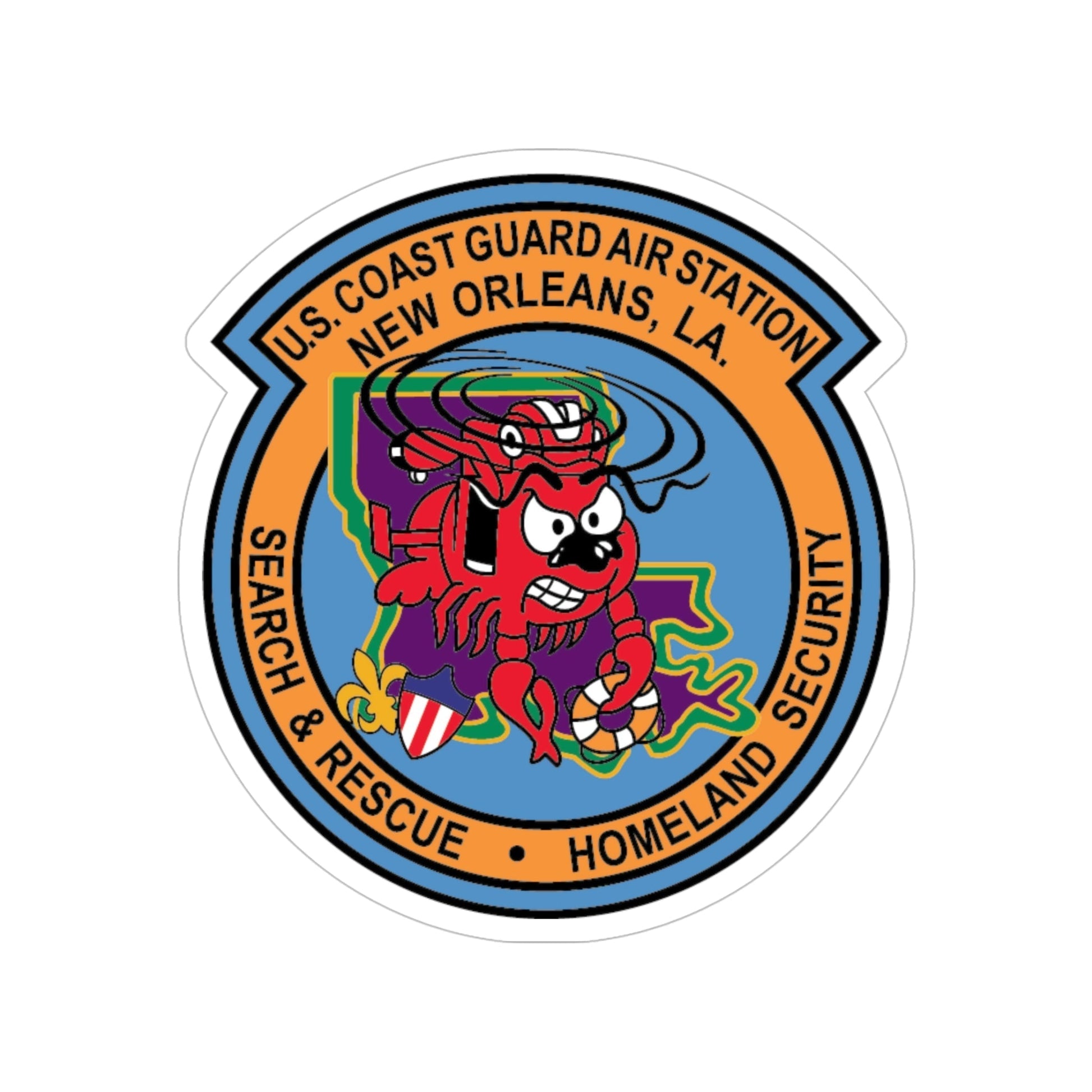 USCG Air Station New Orleans (U.S. Coast Guard) Transparent STICKER Die-Cut Vinyl Decal-5 Inch-The Sticker Space