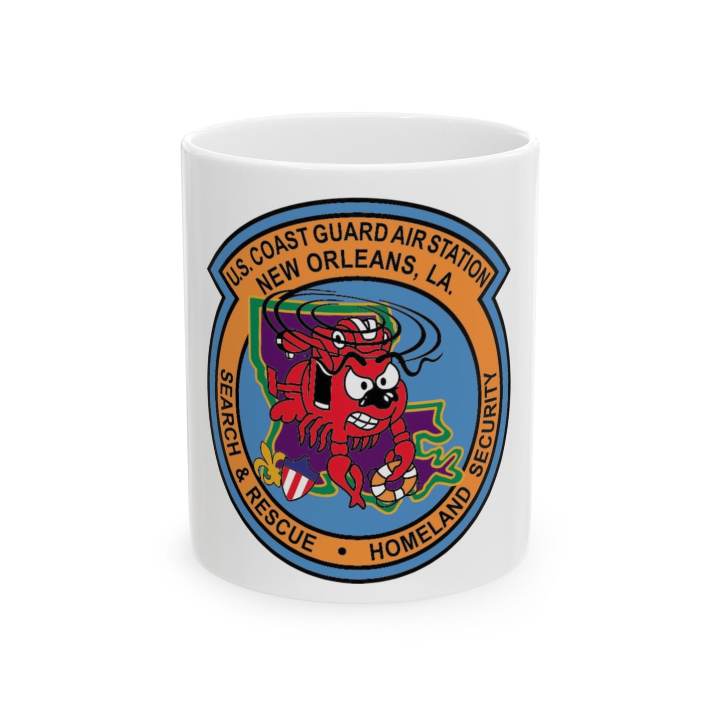 USCG Air Station New Orleans (U.S. Coast Guard) White Coffee Mug-11oz-The Sticker Space